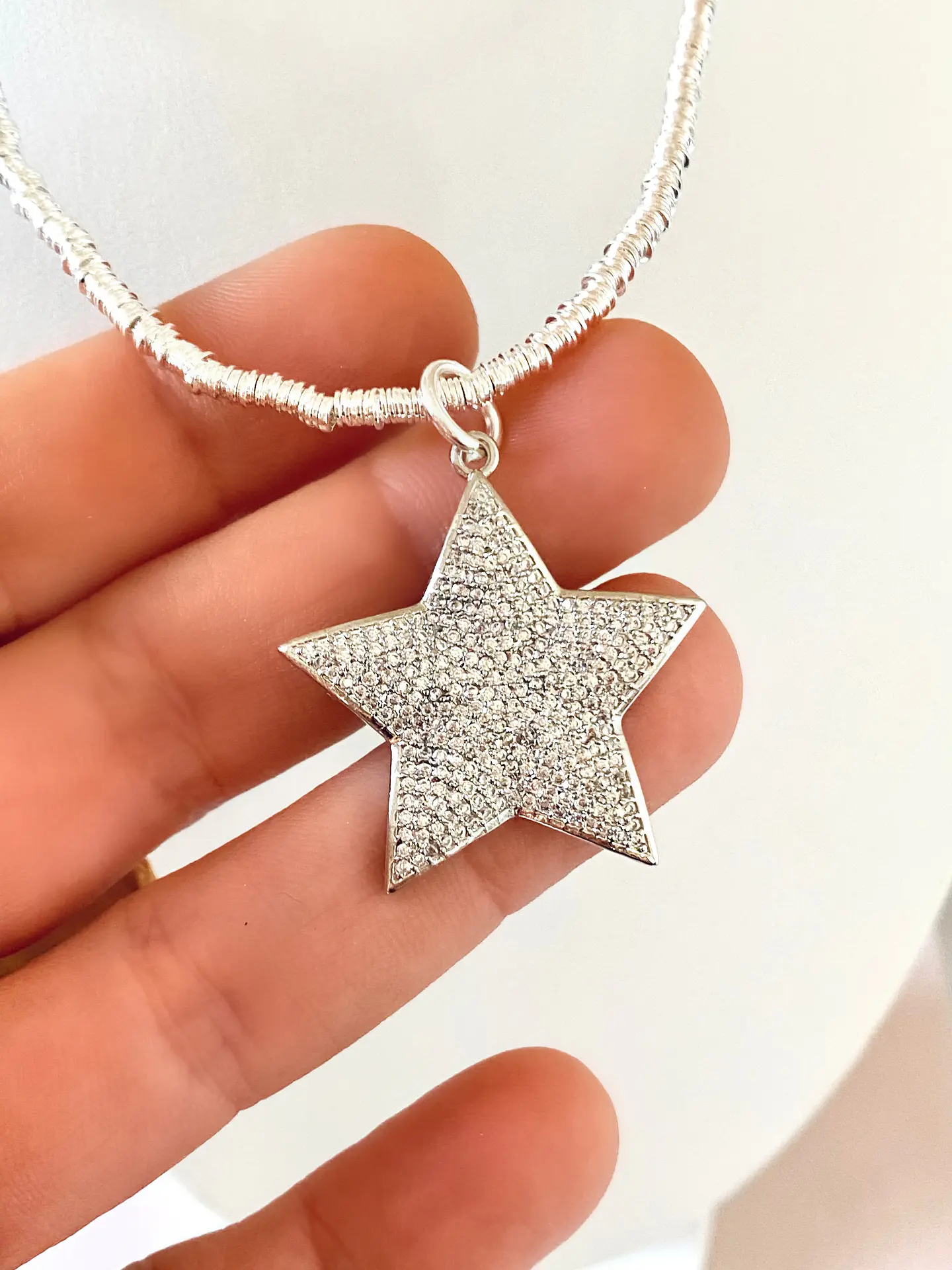 Collar Mostacilla Estrella Circones Silver  3