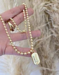 Collar Bolitas Gold + Inicial  - Miniatura 1
