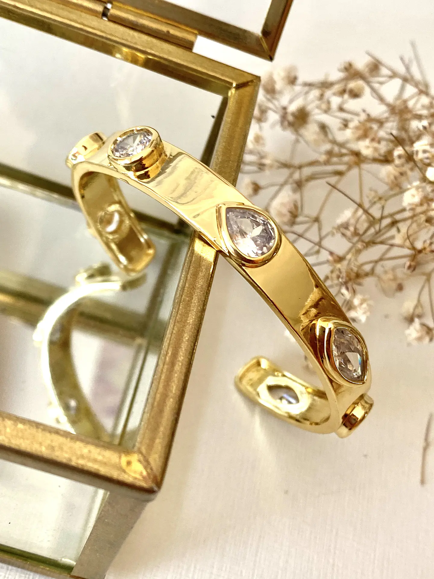  Pulsera Cristales Luxury Gold 1