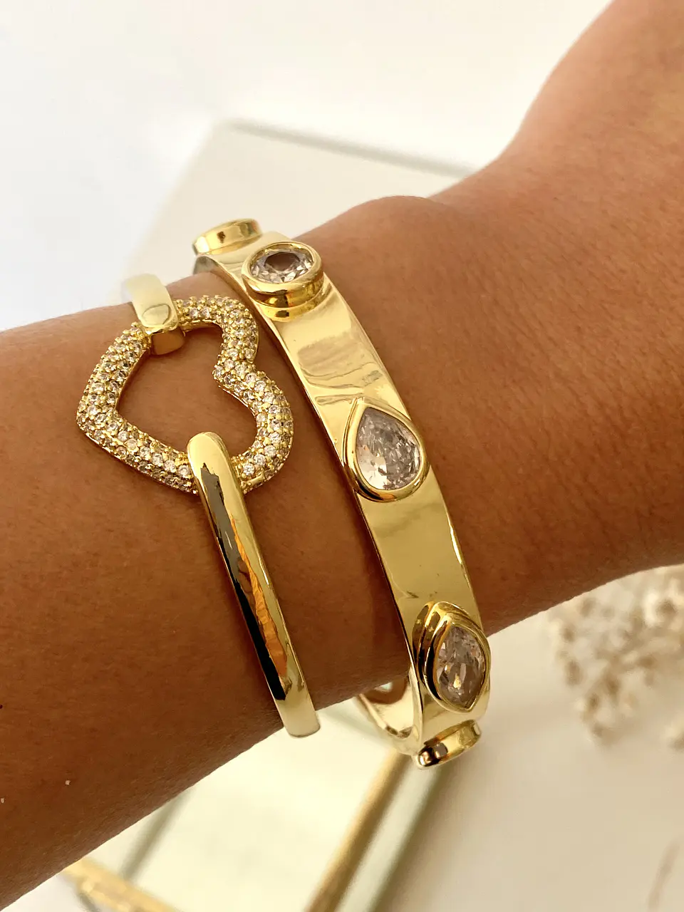  Pulsera Cristales Luxury Gold 2