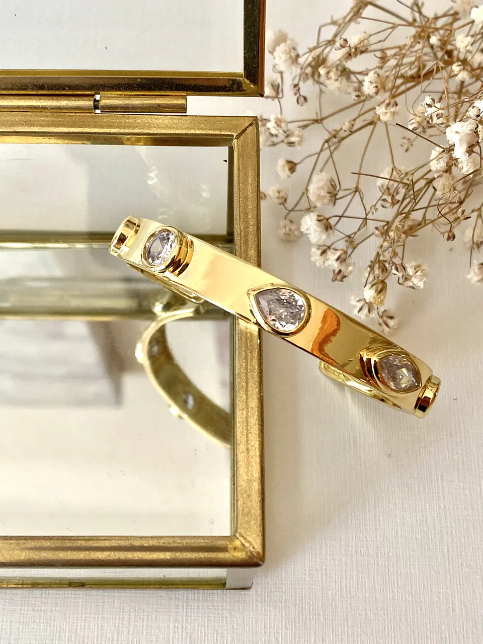  Pulsera Cristales Luxury Gold 4