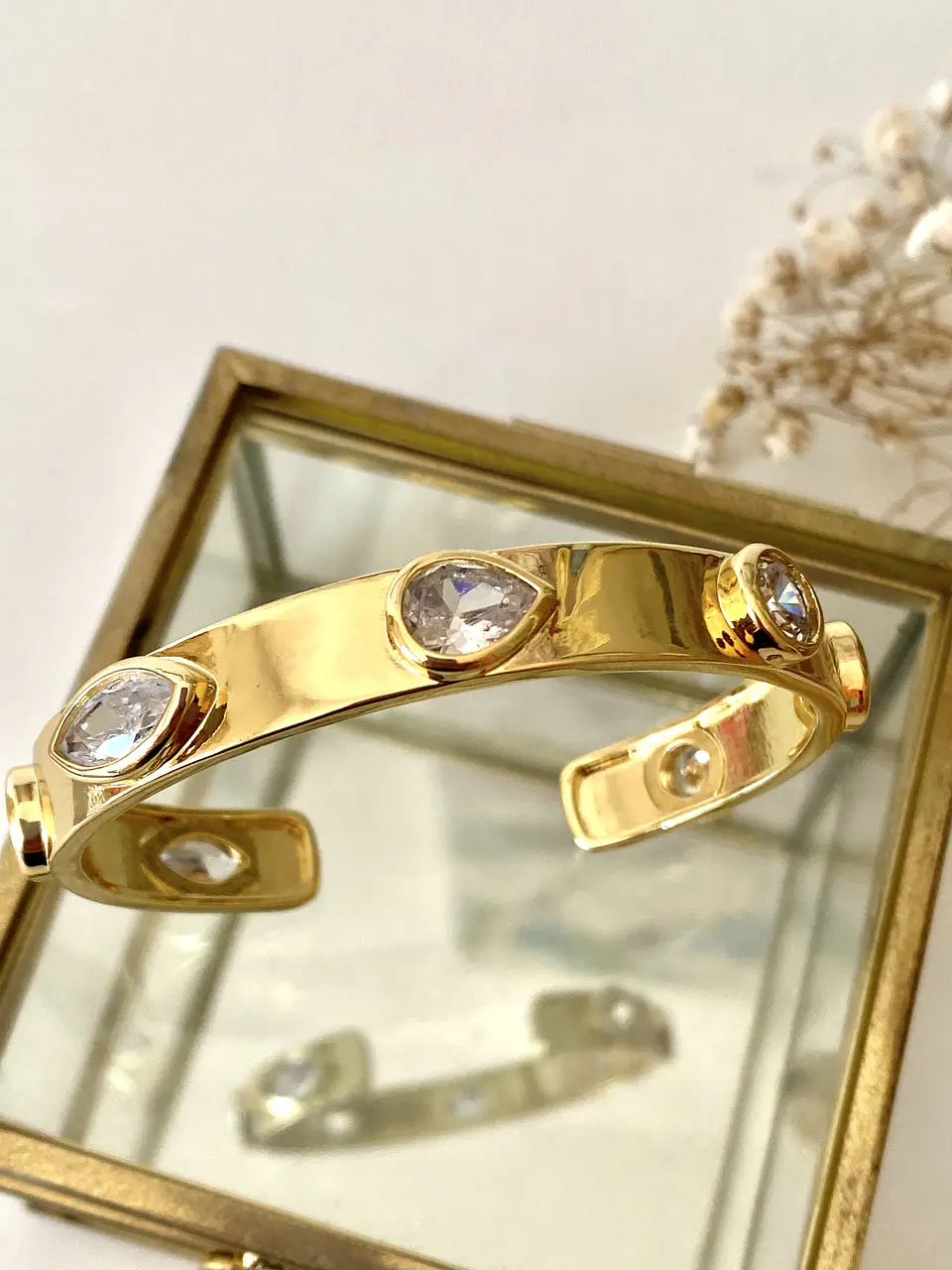  Pulsera Cristales Luxury Gold 6