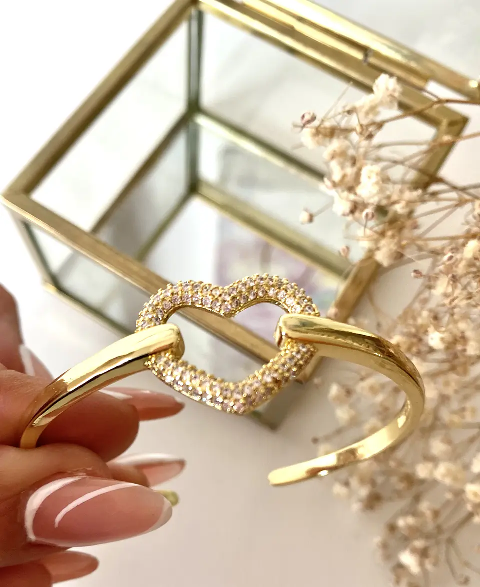  Pulsera Corazón Silueta Circones Gold  1