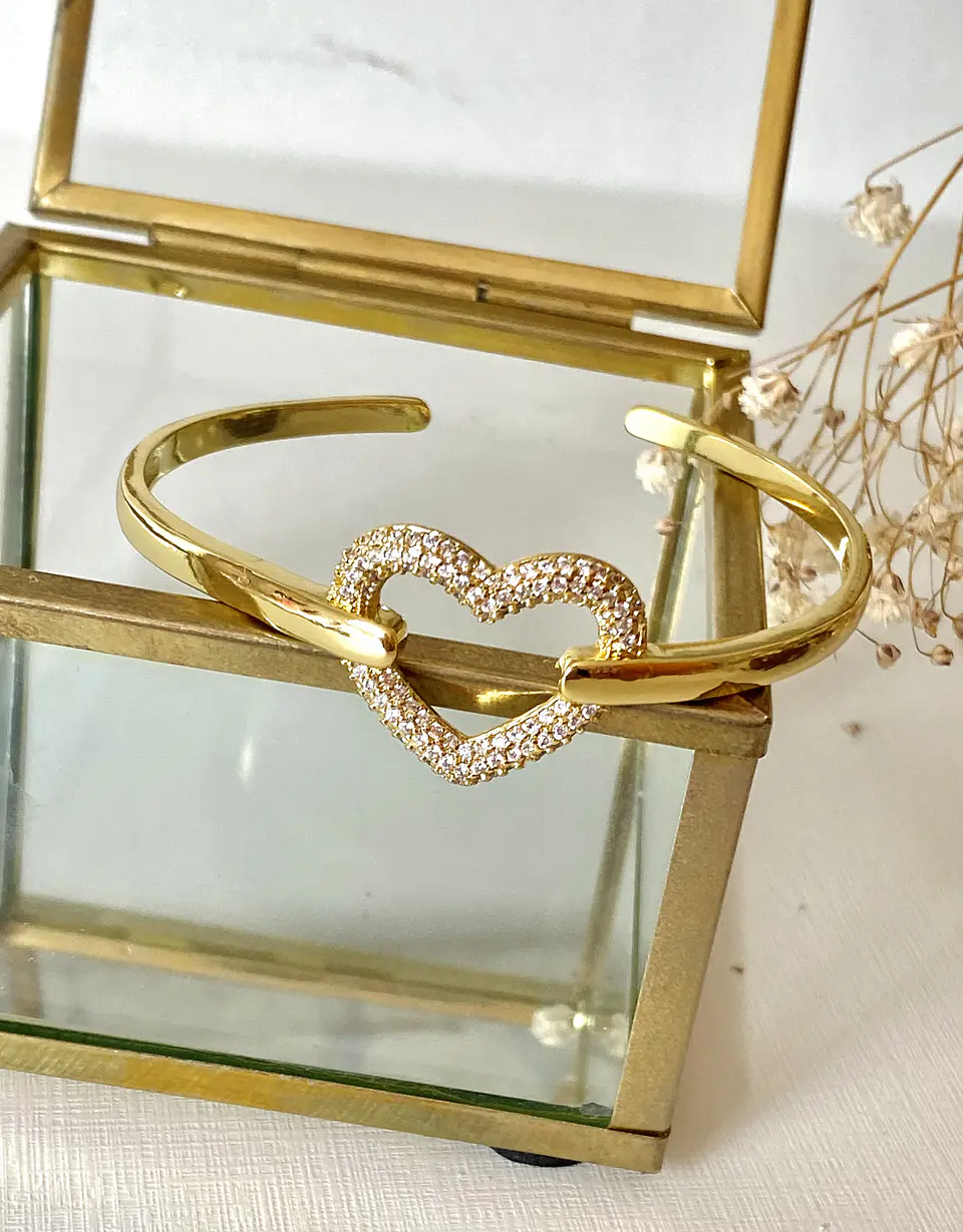 Pulsera Corazón Silueta Circones Gold  4
