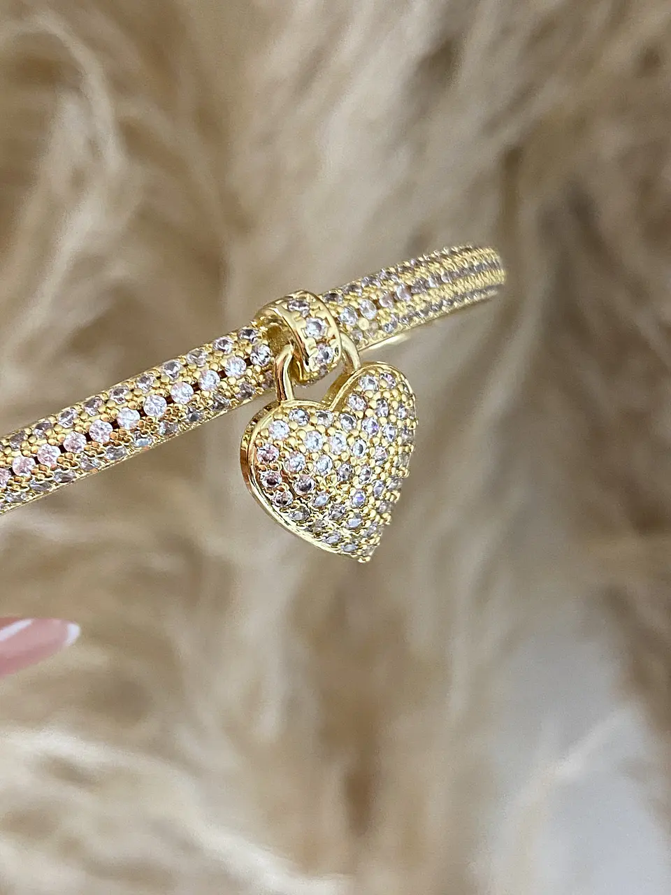  Pulsera Corazón Circones Gold 3