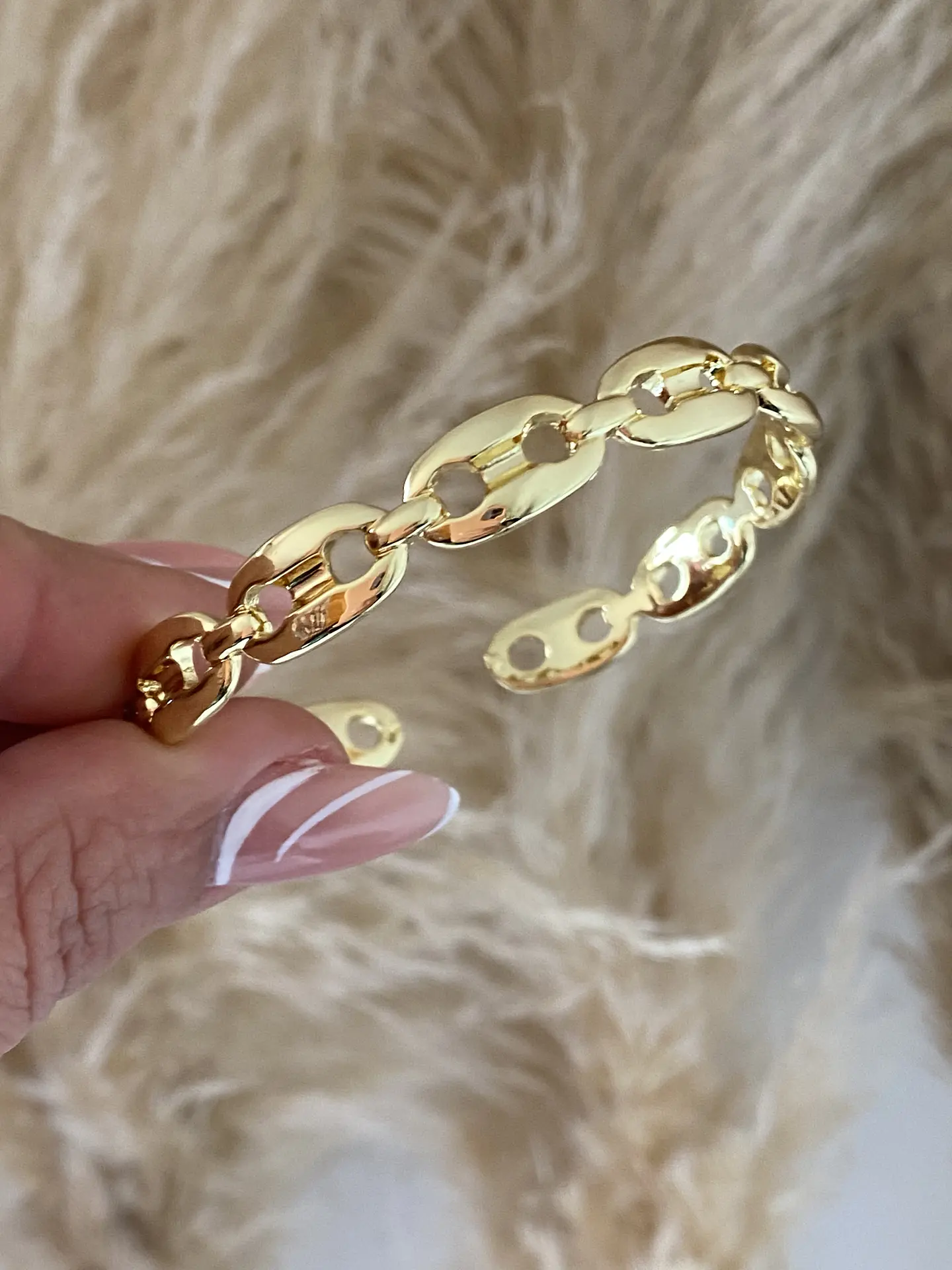  Pulsera Maxi Grano de Café Gold 2