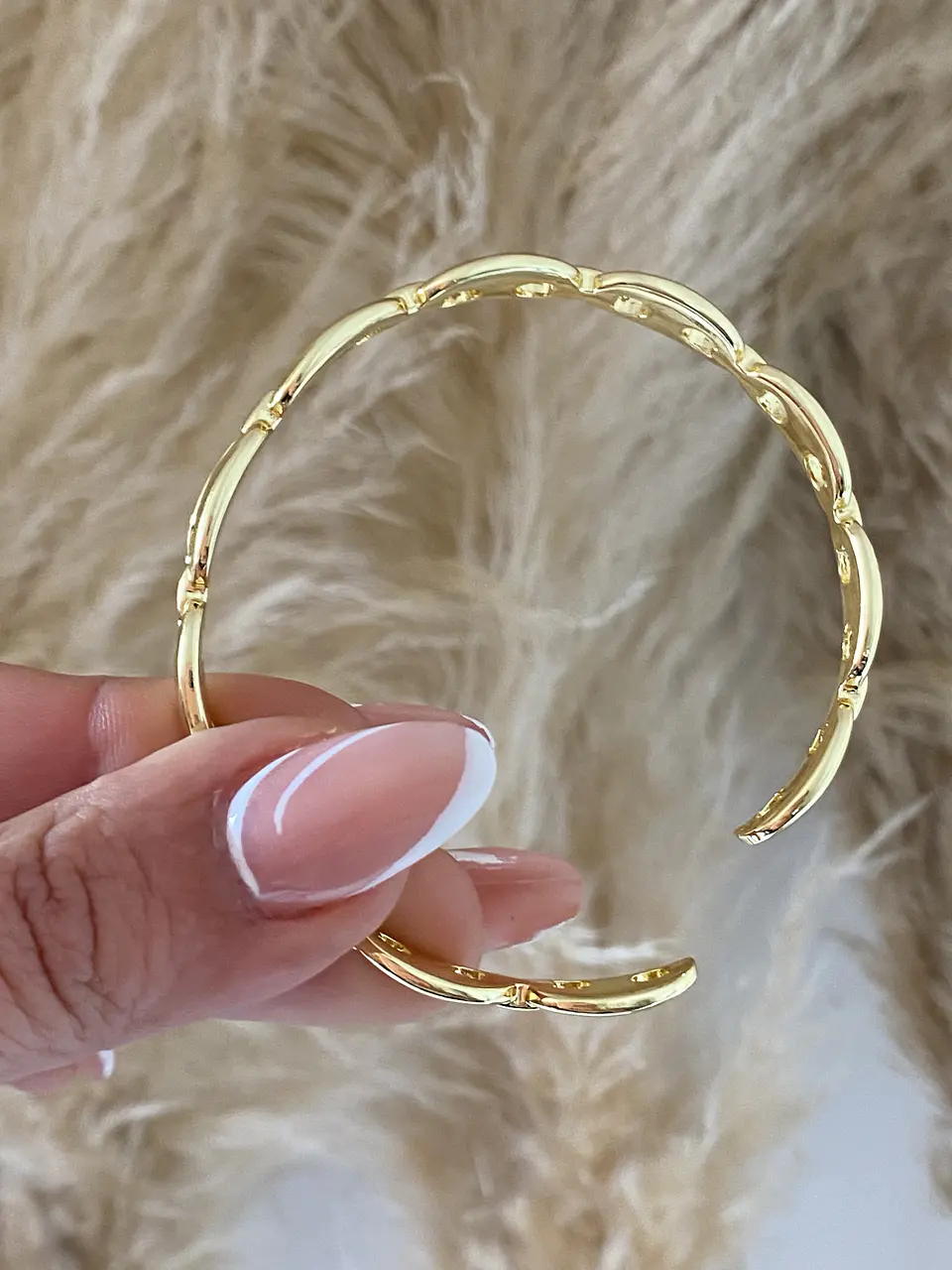  Pulsera Maxi Grano de Café Gold 4