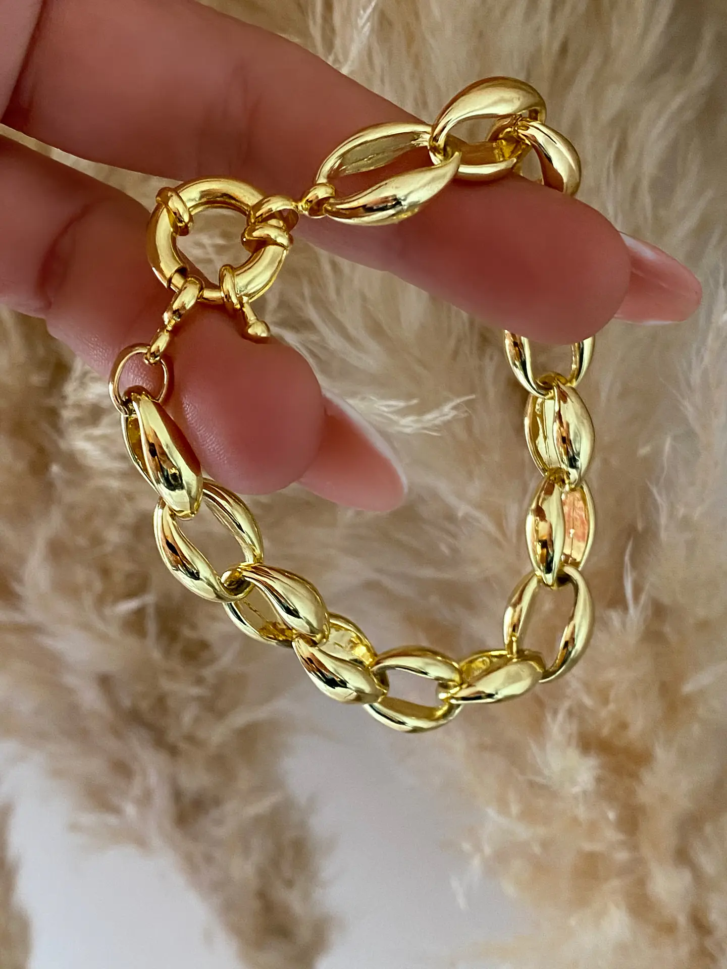  Pulsera Maxi Eslabones Cadenón Gold 3