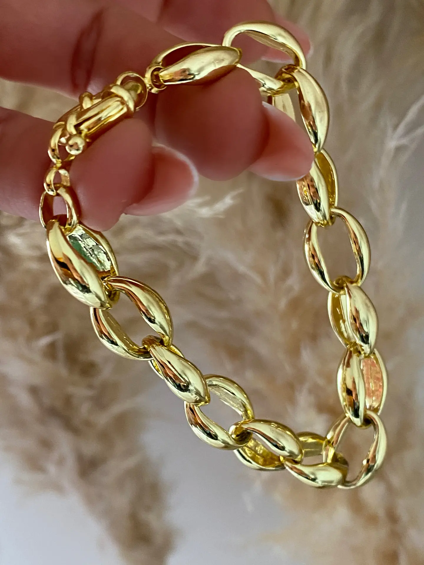  Pulsera Maxi Eslabones Cadenón Gold 1