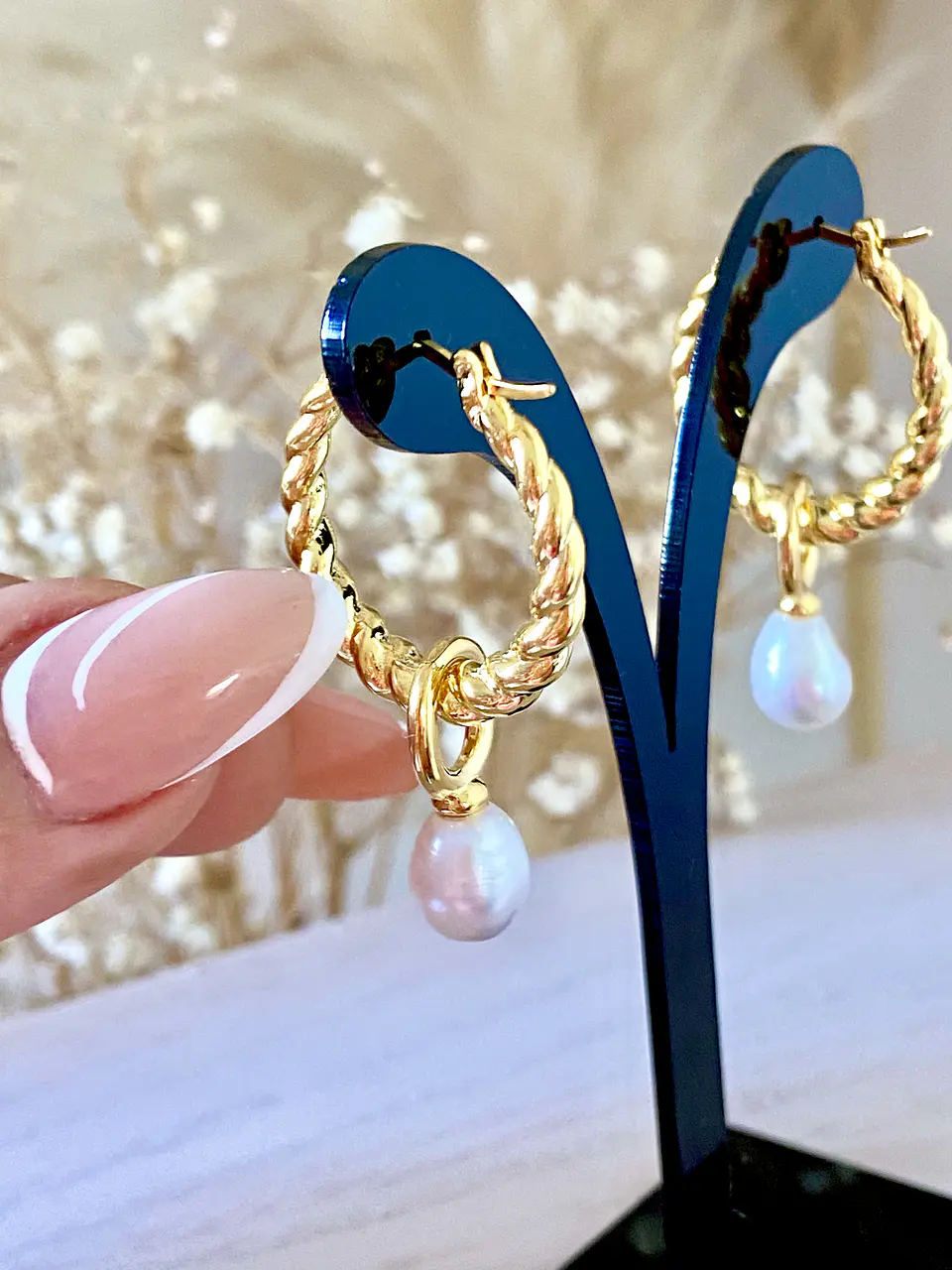 Aros Argolla Turbillon Perla  3