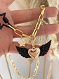 Collar Corazón Alado Circones Black con Punto luz Estrellita - Miniatura 2