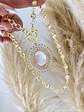 Collar  Medallón Virgen maxi Eslabones mixtos Perlas  - Miniatura 4