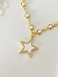 Collar  dije Estrella nácar eslabones Perlas engarzadas  - Miniatura 5