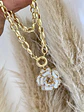 Collar Maxi Cadenón dije Camelia Nácar  - Miniatura 1