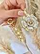 Pulsera  maxi Camelia Triple Perlas y eslabones   - Miniatura 5