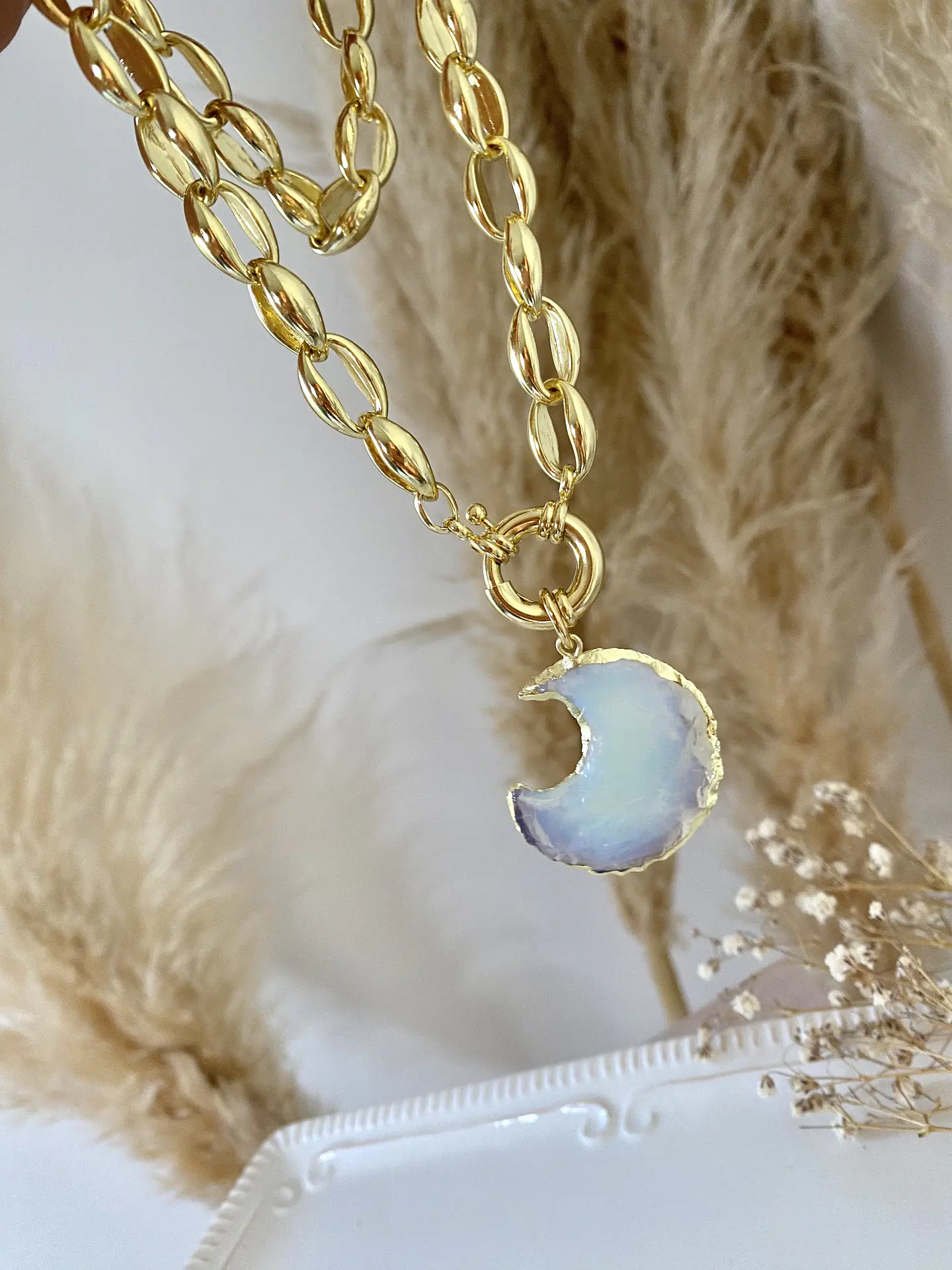 Collar Maxi Cadenón Dije Luna  3
