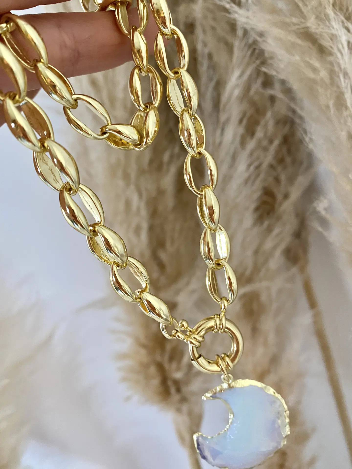 Collar Maxi Cadenón Dije Luna  1
