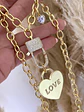 Collar Dije Maxi Corazon LOVE broche Luxury - Miniatura 1
