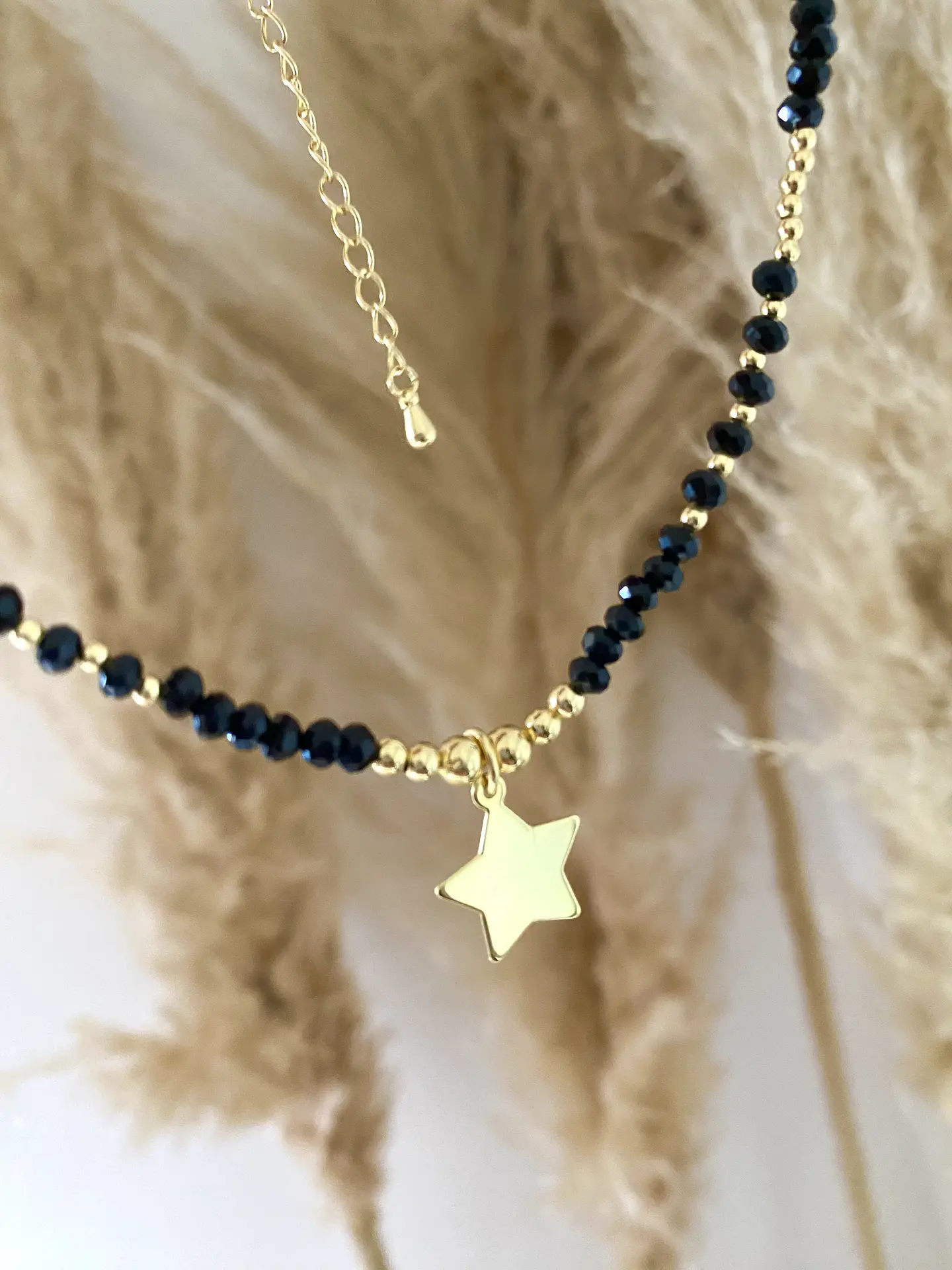 Collar Estrellita con piedras facetadas y balines  5