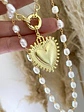 Collar Perlas Maxi  Corazón Sagrado Broche timón - Miniatura 1