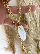  Collar Largo Cuarzo Blanco Protector Gold   - Miniatura 2