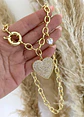 Collar Maxi Corazon Circones Punto luz Corazón Cristal Gold - Miniatura 1