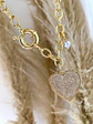 Collar Maxi Corazon Circones Punto luz Corazón Cristal Gold - Miniatura 2
