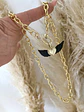  Collar Corazón Alado Black & Gold circones  - Miniatura 2