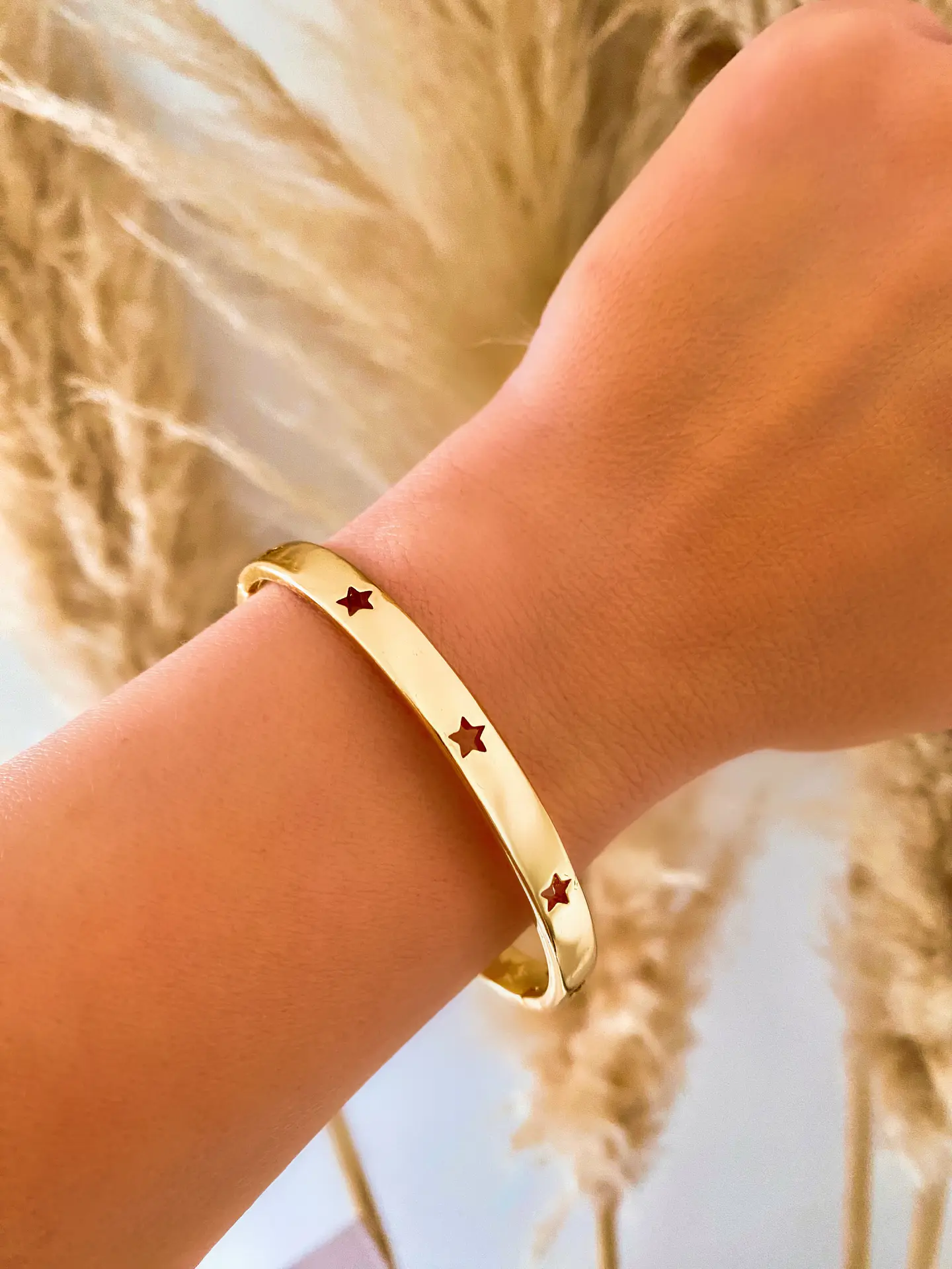 Pulsera Brazalete Estrellas Gold  1