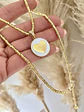 Collar Mostacilla medalla Corazón Blanca  - Miniatura 1