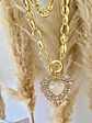Collar maxi Cadenon dije Maxi Virgen Nacar Cristales  - Miniatura 2