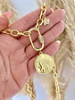 Collar Moneda Francesa conector ovalado punto luz - Miniatura 1