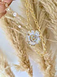 Collar Maxi Eslabones Camelia Nácar y broche luxury Cadena Perlas y cristal - Miniatura 2