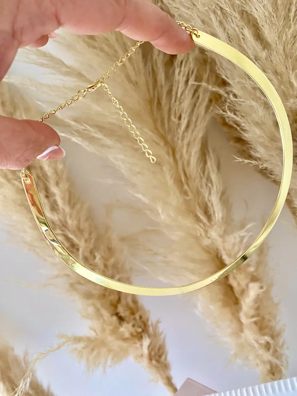 Collar Choker  enchape oro 5