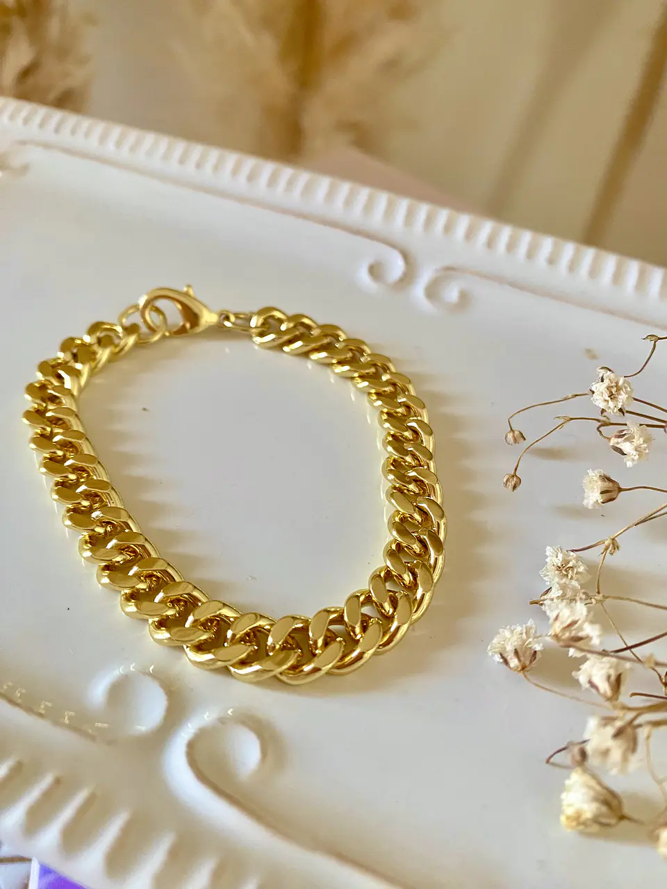 Pulsera gruesa Cadena Cubana Gold 1