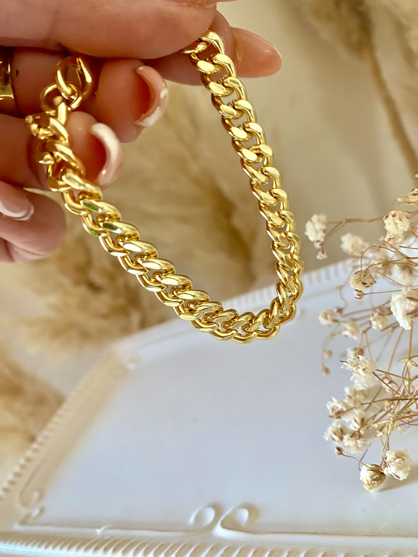 Pulsera gruesa Cadena Cubana Gold 3