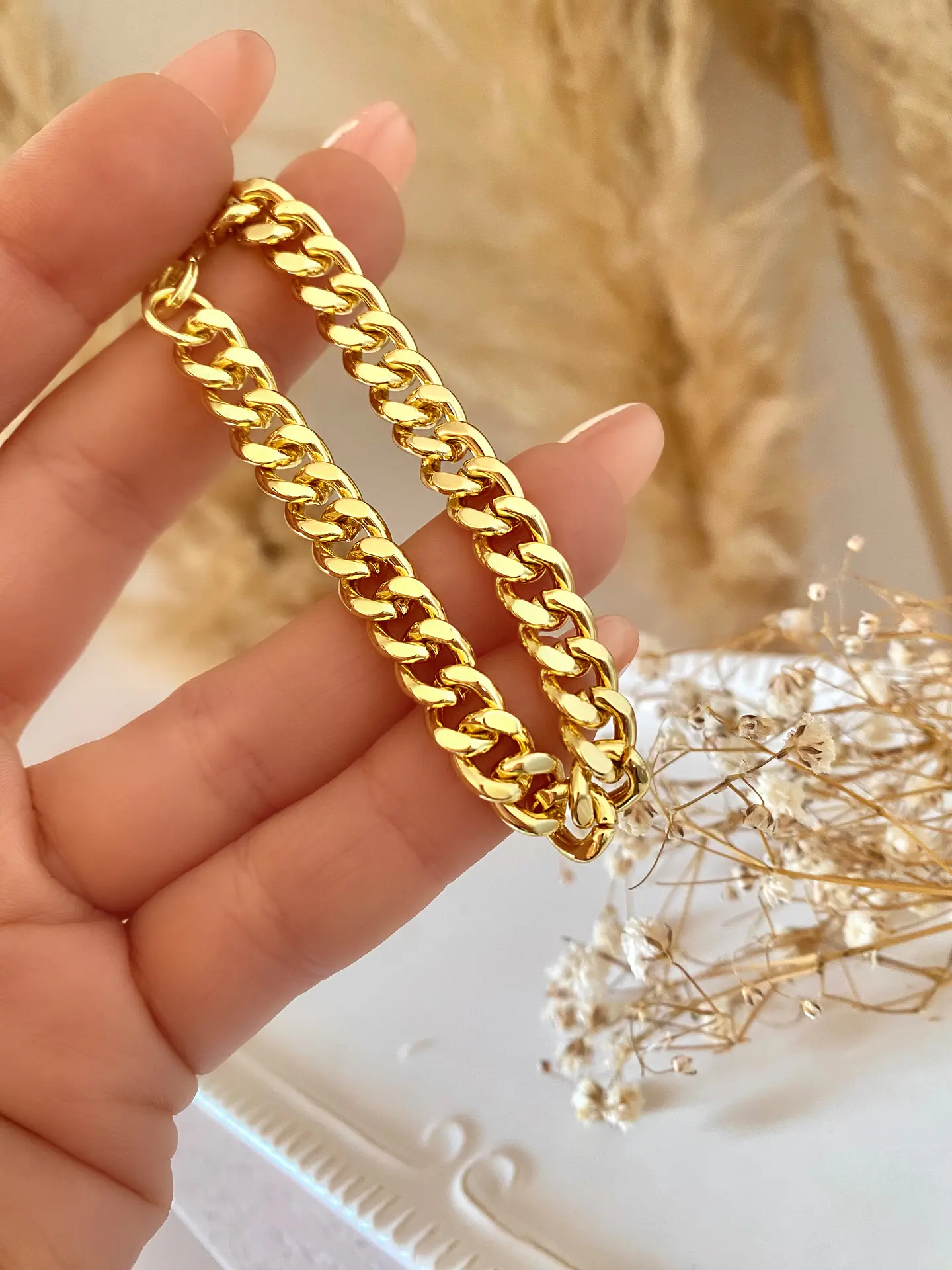 Pulsera gruesa Cadena Cubana Gold 4