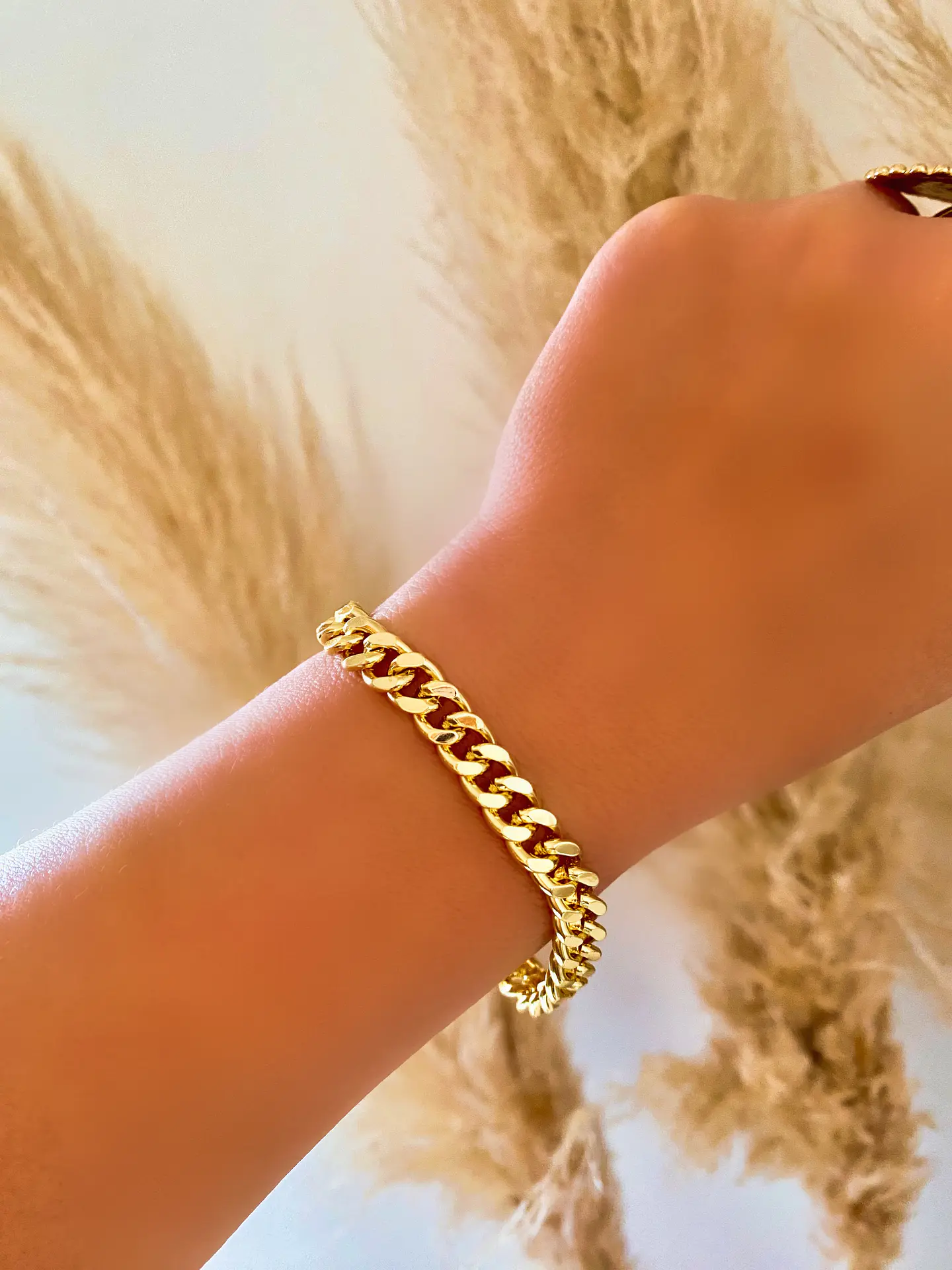 Pulsera gruesa Cadena Cubana Gold 2