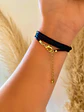 Pulsera Estrella Black cordón de seda negro - Miniatura 2