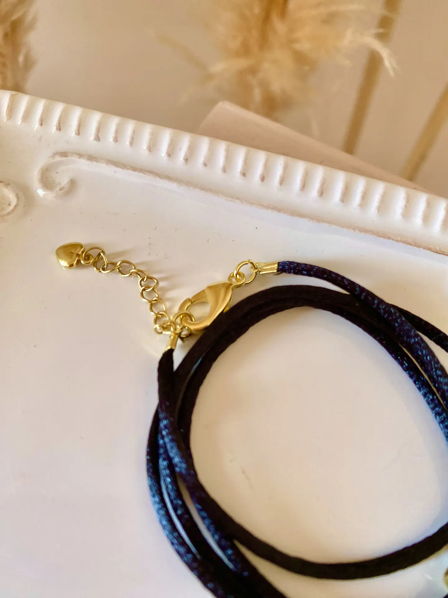Pulsera Estrella Black cordón de seda negro 6