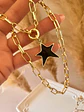 Collar Estrella esmaltada black Cadena gold  - Miniatura 2
