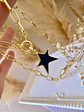 Collar Estrella esmaltada black Cadena gold  - Miniatura 1