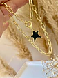 Collar Estrella esmaltada black Cadena gold  - Miniatura 3