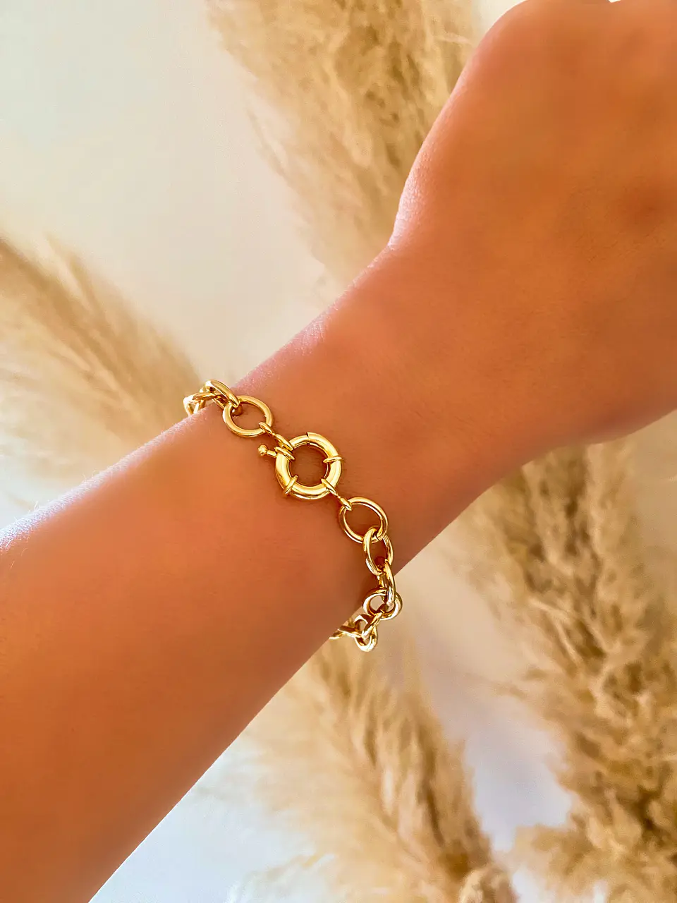 Pulsera maxi Eslabones ovalados gold 2