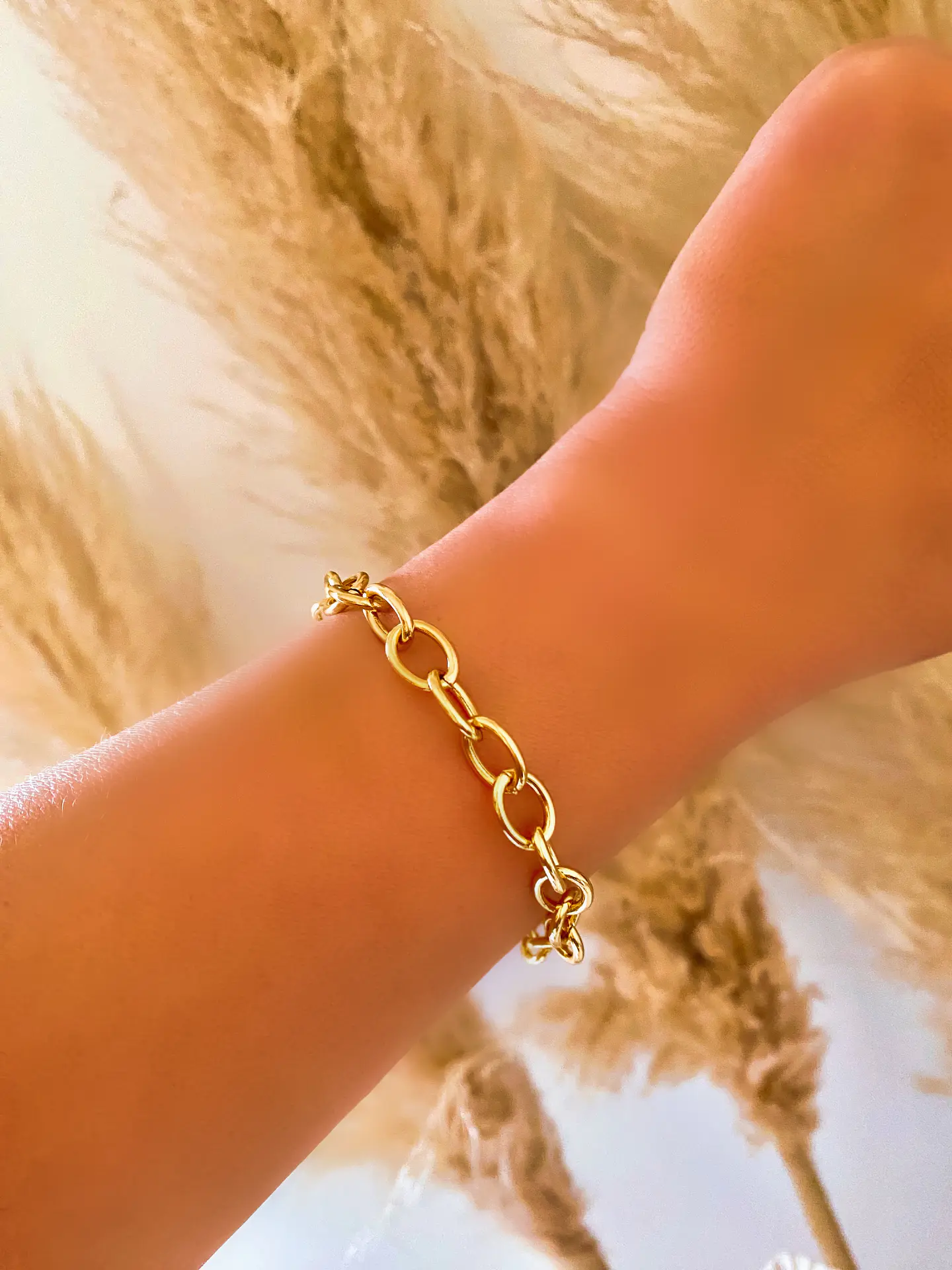 Pulsera maxi Eslabones ovalados gold 3