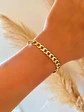 Pulsera Cadena cubana delgada gold  - Miniatura 1