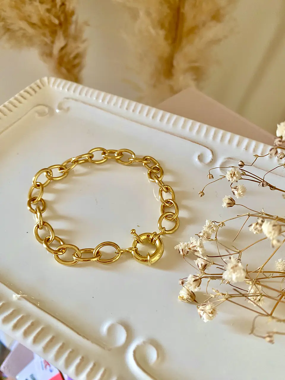Pulsera maxi Eslabones ovalados gold 1