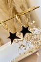 Aros Estrella Black argolla circones gold  - Miniatura 1