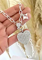 Collar Maxi Corazon Circones Punto luz Silver - Miniatura 1