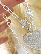 Collar Maxi Corazon Circones Punto luz Silver - Miniatura 3